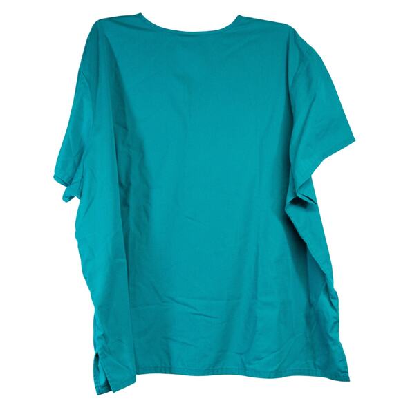 Women's Plus Size 4X Teal Scrub Top CHEROKEE Medical Dental Workwear - Picture 2 of 3
